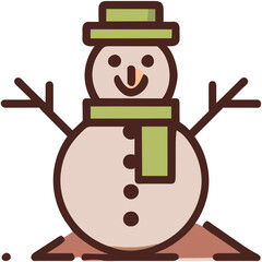 Snowman vektor icon illustation