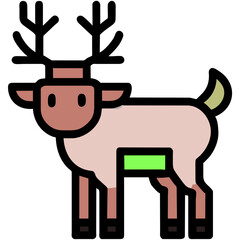 Reindeer vektor icon illustation