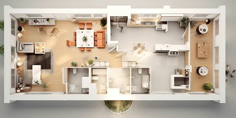 minimalistic design Apartment floor plan
