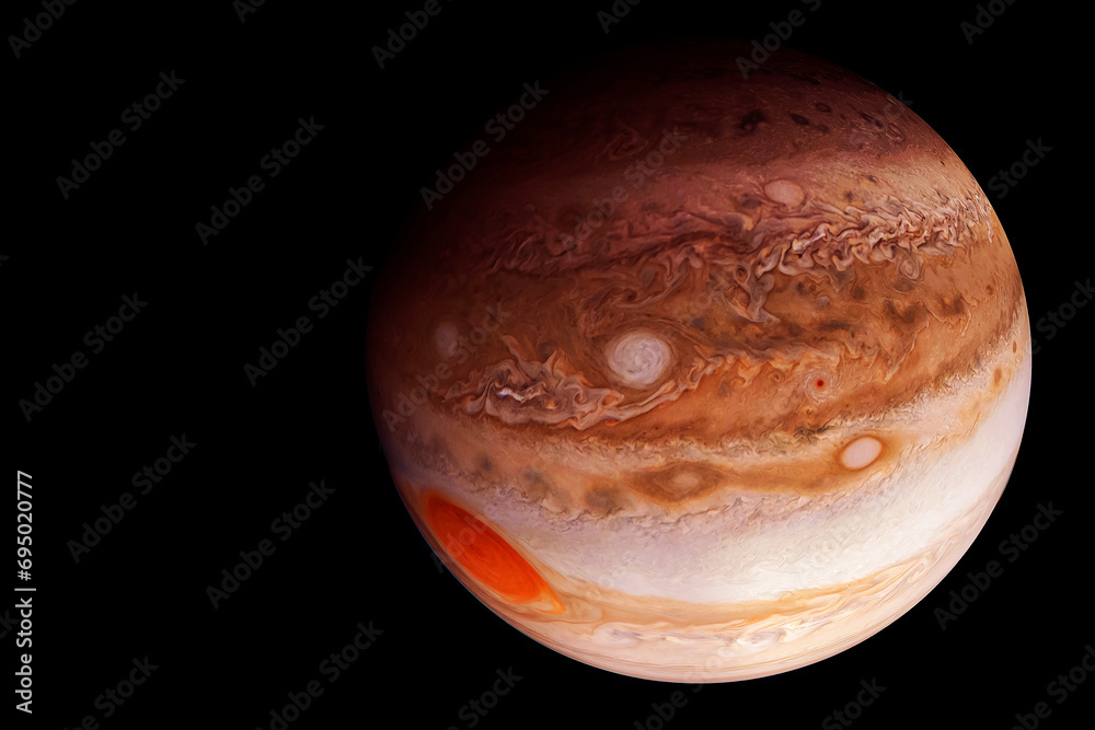 Wall mural planet jupiter on a dark background. elements of this image furnished by nasa