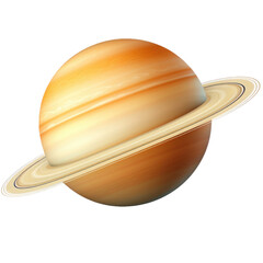 Fototapeta premium Saturn planet isolated on white or transparent background