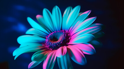 Daisy with a Neon Glow
