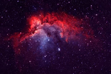 Foto op Canvas Red cosmic nebula in deep space. Elements of this image furnished by NASA © Artsiom P