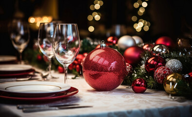 christmas table setting
