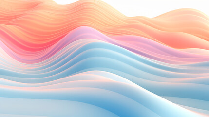 Abstract Pastel Background with Wavy Lines