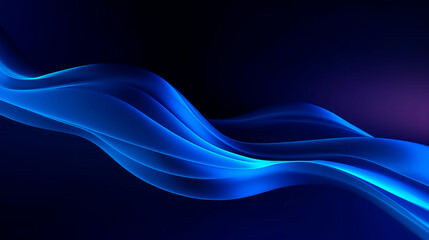 Blue Smoke Wave on Dark Background