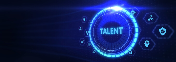 Open your talent and potential. Talented human resources - company success. 3d illustration