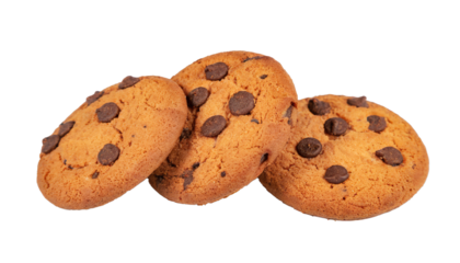 Cookies with chocolate chips - isolated
