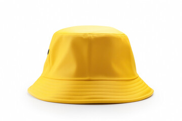 Fototapeta premium bucket hat yellow, isolated on white background