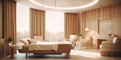 Interior decoration of modern hospital