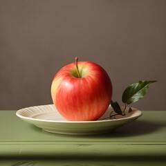 apple on a plate