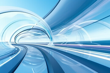 Hyperloop train, background of a magnetic levitation train, Hyperloop mass transit with in a...
