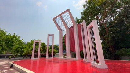 Central Shaheed Minar, Dhaka, Bangladesh. International Mother Language Day Background. Martyr Monument. Bengali Language Movement. Martyr Monument. 21st February