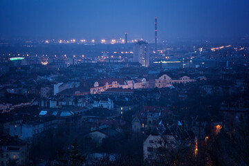 Naklejka premium Southern view from the Gellért Hill in Budapest.