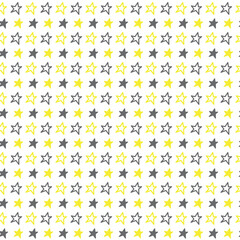 seamless pattern with yellow stars