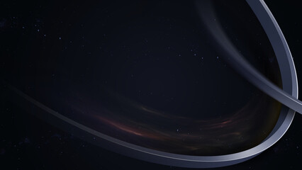 Starry sky, space station, science fiction sky, future science fiction, background material