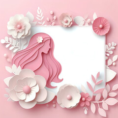 Pink background for the greeting text.