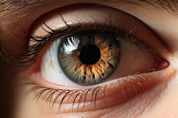 Close-up macro woman eye photo