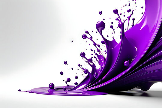  purple splash isolated