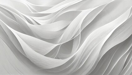 Abstrakcyjna tapeta w odcieniach bieli, fale. Generative AI - obrazy, fototapety, plakaty