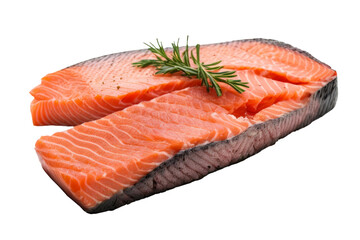 raw salmon steak, png