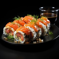 sushi on a plate