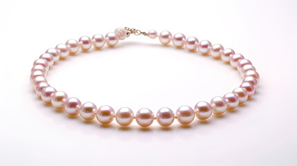 Pearl necklace in isolation on a white background