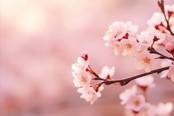 Vibrant and refreshing minimalistic blurred spring background perfect for product placement