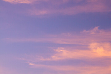 Portrait of the day sky with high saturation. Blue sky.