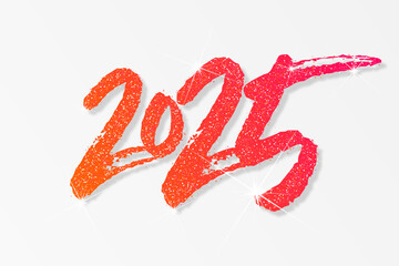 2025 - happy new year - best wishes modern background with glitter and lights