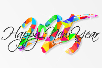 2025 - happy new year - best wishes modern background with glitter and lights