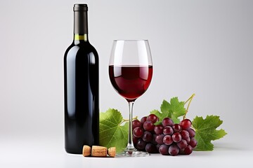 Obraz premium red wine and grapes