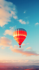 Fototapeta premium Hot air balloon, balloon flyinjg, fly, hot air balloon ride, flying in the sky