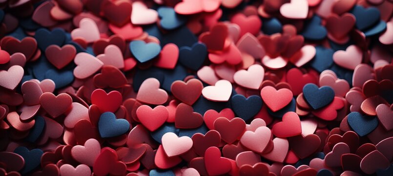 Festive pink hearts background for valentine s day celebrations and romantic occasions