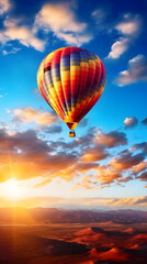 Fototapeta na wymiar Hot air balloon, balloon flyinjg, fly, hot air balloon ride, flying in the sky