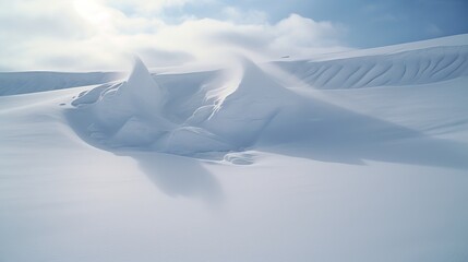 Pristine Snowdrift in the Wilderness