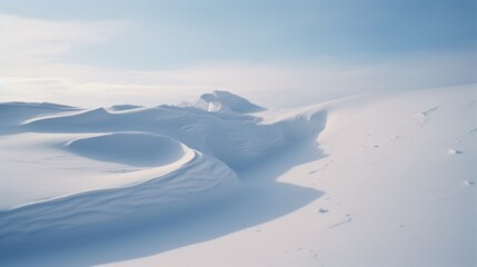 Pristine Snowdrift in the Wilderness