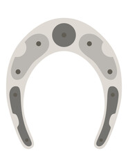 Horseshoes icon. Decorative design element, shoes for horses. Vector illustration on white background