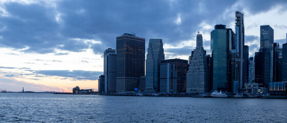 Fototapeta na wymiar Manhathan from Dumbo, Dumbo at Brooklyn, Manhattan Building, Manhattan, Bridge, nightview in NYC