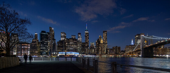Manhathan from Dumbo, Dumbo at Brooklyn, Manhattan Buildings, Manhattan, Bridge, nightview in NYC