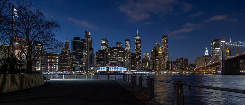 Manhathan from Dumbo, Dumbo at Brooklyn, Manhattan Building, Manhattan, Bridge, nightview in NYC