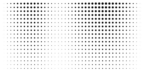 Background with monochrome dotted texture. Polka dot pattern template. Background with black dots - stock vector dots background arts - obrazy, fototapety, plakaty