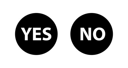 Yes and no icon - obrazy, fototapety, plakaty