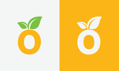 Letter O with Leaf Logo
