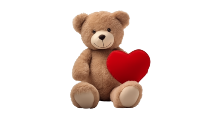 valentine's day gift soft and fluffy brown teddy bear with a heart