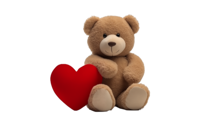 valentine's day gift soft and fluffy brown teddy bear with a heart