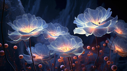 Bioluminescent Fantasy Flowers: Magical Lanterns