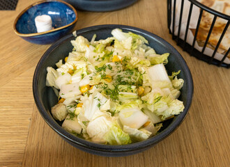 Chinese Cabbage Salad with Corn and Dill