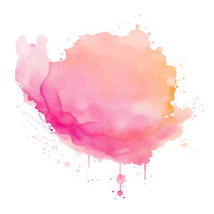 Pink splashes, abstract watercolor background
