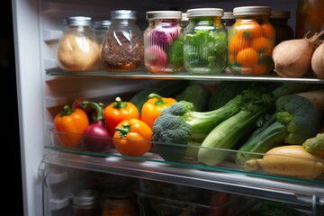 Culinary convenience Extracting a food container from the refrigerator for easy access